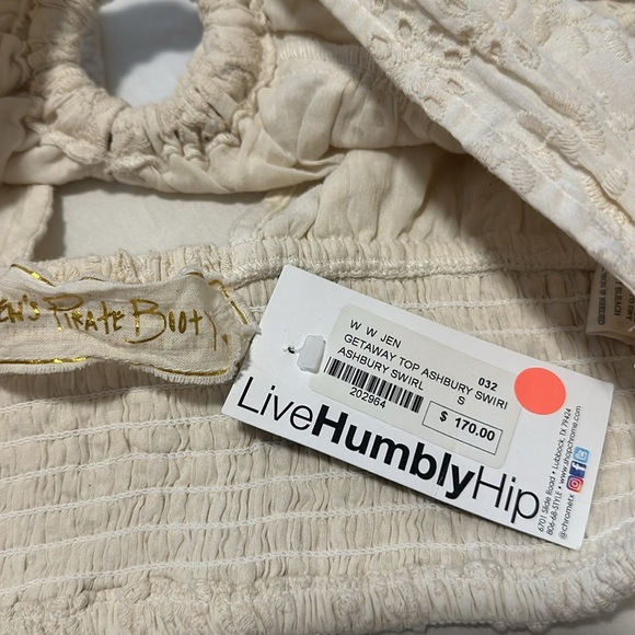 NWT Jen's Pirate Booty Getaway Crop Top in Asbury Swirl Size S - Picture 13 of 15